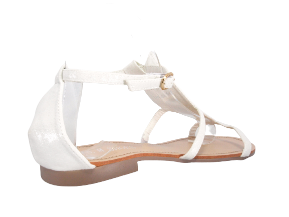 Flat sandals summer shoes heeled sandals thong sandals White # 88-29