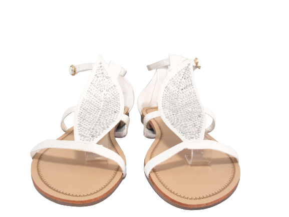 Flat sandals summer shoes heeled sandals thong sandals White # 88-29