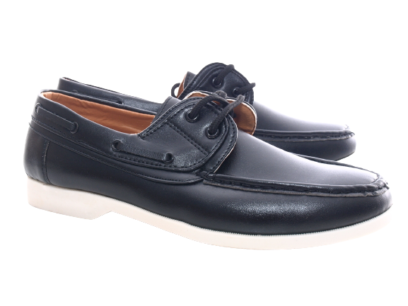 Mocassins pour homme chaussures décontractées chaussures bateau noir # 14-03