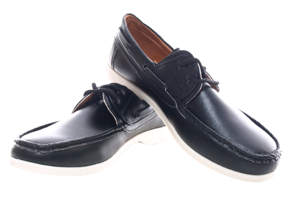 Mocassins pour homme chaussures décontractées chaussures bateau noir # 14-03