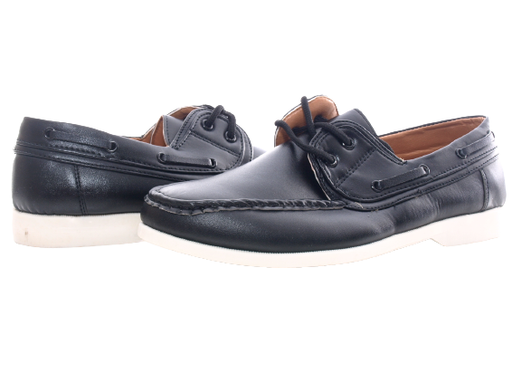 Mocassins pour homme chaussures décontractées chaussures bateau noir # 14-03