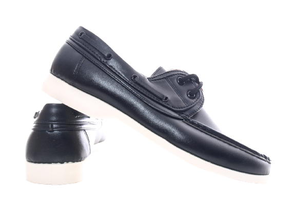 Mocassins pour homme chaussures décontractées chaussures bateau noir # 14-03