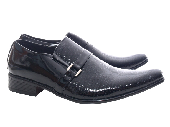 Men's Designer Business Shoes Suit Shoes Evening Shoes Patent Look Black # 8-32
