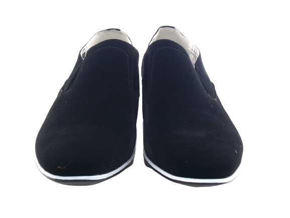 Chaussures habillées homme style business, chaussures de ville, chaussures de soirée, aspect velours noir # 1100201