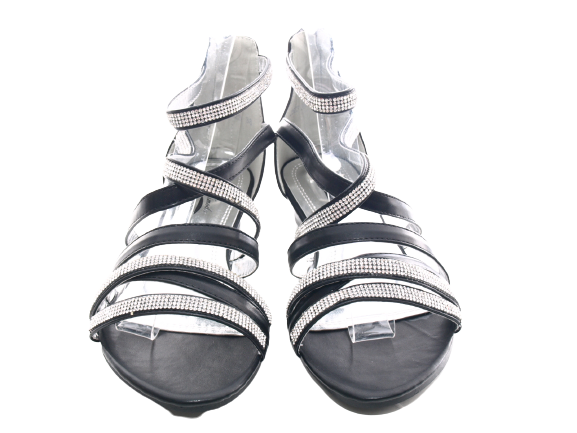 Women's Wedge Sandals Summer Shoes Heeled Sandals Black # 2523