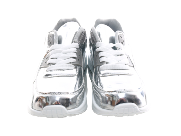 Baskets décontractées pour femmes, chaussures de sport, chaussures de course, tennis, argenté # 43