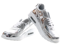 Damen Freizeit Sneaker Sportschuhe Laufschuhe Turnschuhe Silver # 43