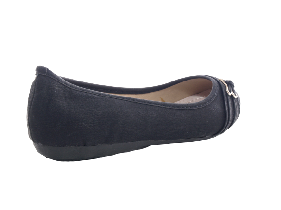 Mocassins ballerines chaussures basses pour femmes à enfiler slip-on plates décontractées noir # 5400