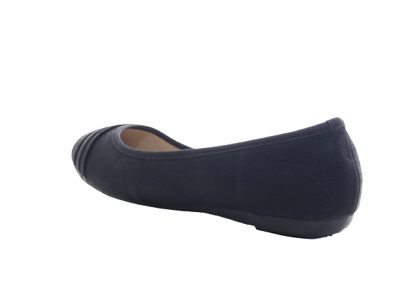 Mocassins ballerines chaussures basses pour femmes à enfiler slip-on plates décontractées noir # 5400