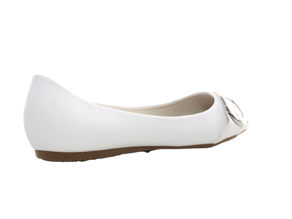 Ballerines mocassins à enfiler pour femmes, chaussures basses, décontractées, blanc # 9699