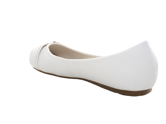 Ballerines mocassins à enfiler pour femmes, chaussures basses, décontractées, blanc # 9699