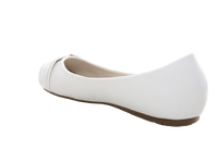 Damen Slipper Halbschuhe Ballerina Loafer Mokassins Slip On Flats Freizeit White # 9699