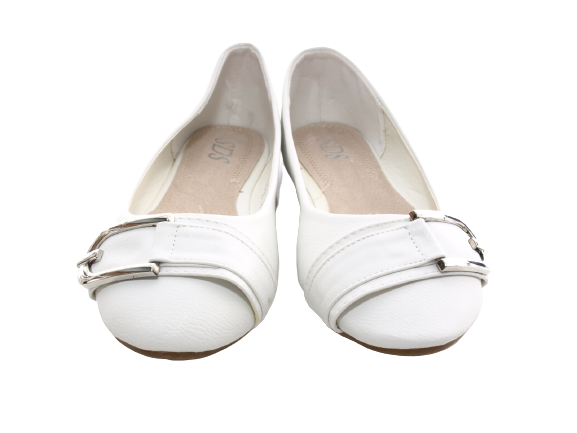 Ballerines mocassins à enfiler pour femmes, chaussures basses, décontractées, blanc # 9699