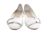 Damen Slipper Halbschuhe Ballerina Loafer Mokassins Slip On Flats Freizeit White # 9699