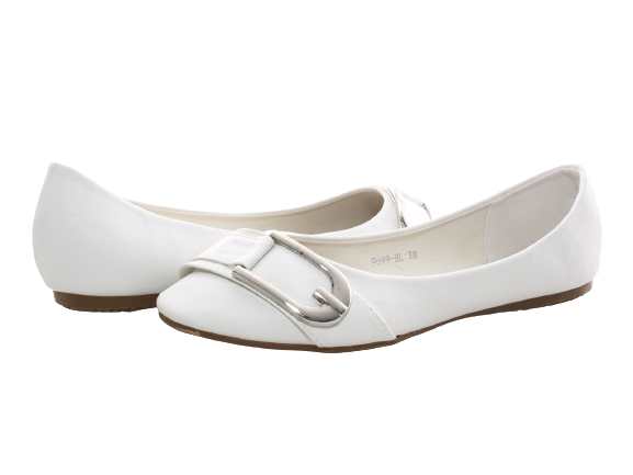Damen Slipper Halbschuhe Ballerina Loafer Mokassins Slip On Flats Freizeit White # 9699