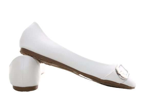 Ballerines mocassins à enfiler pour femmes, chaussures basses, décontractées, blanc # 9699