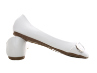 Damen Slipper Halbschuhe Ballerina Loafer Mokassins Slip On Flats Freizeit White # 9699