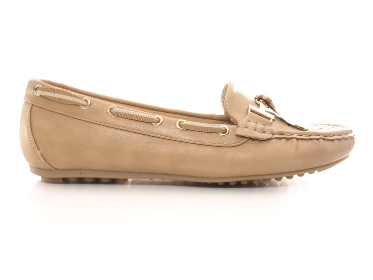 Mocassins ballerines sans lacets pour femme, chaussures plates décontractées kaki # 570