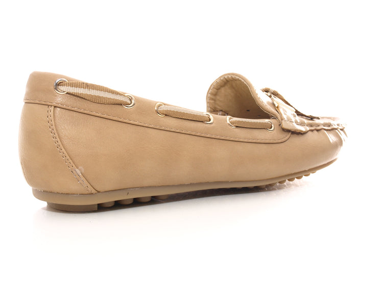 Mocassins ballerines sans lacets pour femme, chaussures plates décontractées kaki # 570
