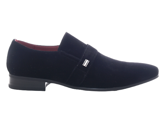 Chaussures de ville homme business designer, chaussures de costume, chaussures de soirée, aspect velours noir # 287-62