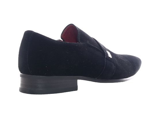 Chaussures de ville homme business designer, chaussures de costume, chaussures de soirée, aspect velours noir # 287-62