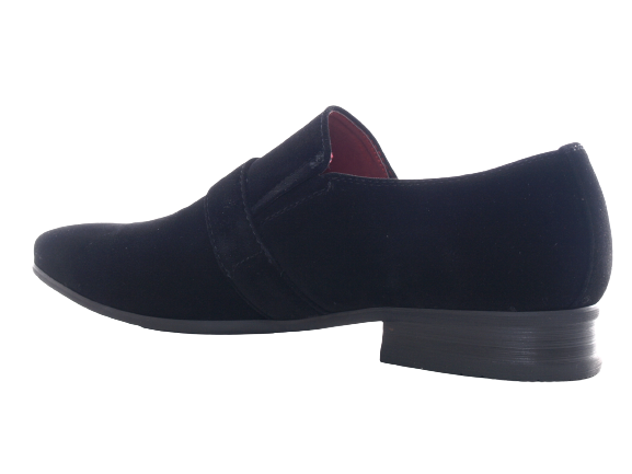 Chaussures de ville homme business designer, chaussures de costume, chaussures de soirée, aspect velours noir # 287-62