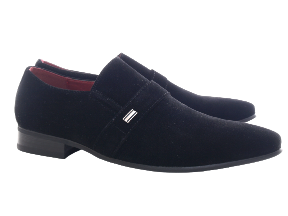 Chaussures de ville homme business designer, chaussures de costume, chaussures de soirée, aspect velours noir # 287-62