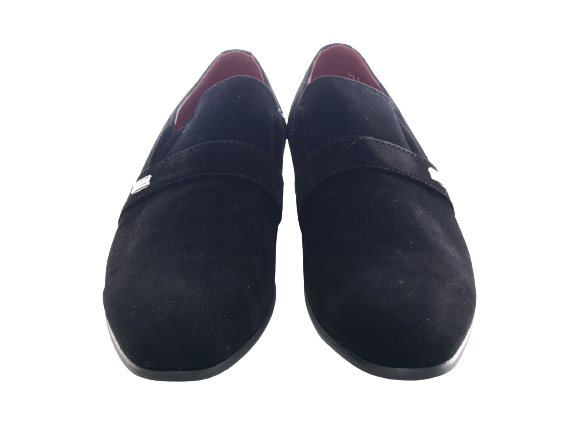 Chaussures de ville homme business designer, chaussures de costume, chaussures de soirée, aspect velours noir # 287-62