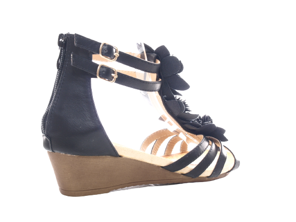 Women's wedge sandals summer shoes sandals black # 88-1