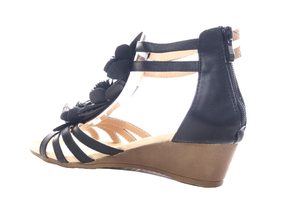 Women's wedge sandals summer shoes sandals black # 88-1