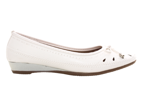 Ballerines compensées pour femme, mocassins slip-on, chaussures plates décontractées, blanc # 135
