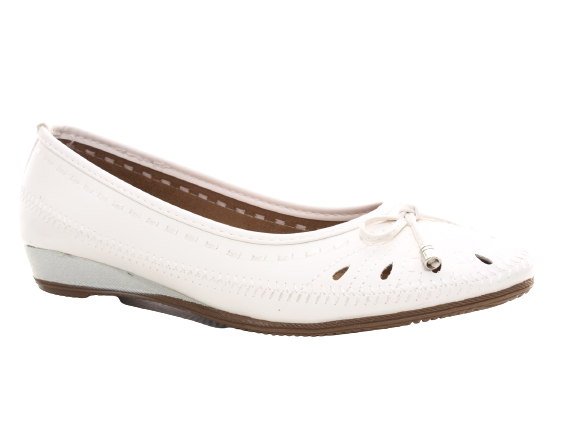 Ballerines compensées pour femme, mocassins slip-on, chaussures plates décontractées, blanc # 135