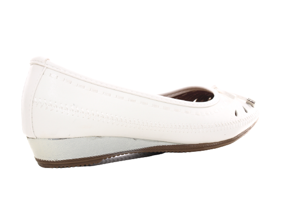 Ballerines compensées pour femme, mocassins slip-on, chaussures plates décontractées, blanc # 135