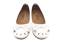 Damen Slipper Keilabsatz Ballerina Loafer Mokassins Slip On Flats Freizeit White # 135