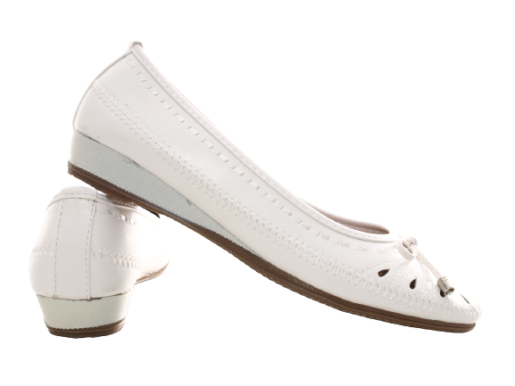 Ballerines compensées pour femme, mocassins slip-on, chaussures plates décontractées, blanc # 135