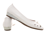 Damen Slipper Keilabsatz Ballerina Loafer Mokassins Slip On Flats Freizeit White # 135