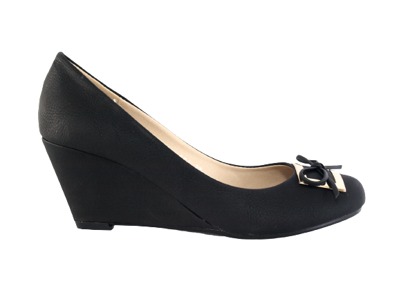 Escarpins compensés pour femme noirs # 9391