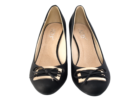 Damen Keilabsatz Pumps Wedges Black # 9391