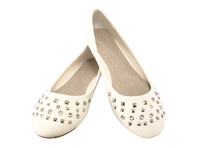 Damen Slipper Halbschuhe Ballerina Loafer Mokassins Slip On Flats Freizeit White # 6291