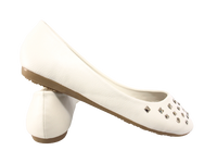 Damen Slipper Halbschuhe Ballerina Loafer Mokassins Slip On Flats Freizeit White # 6291