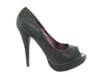 Damen High Heel Peep Toe Pumps Abendschuhe Black # 6771