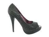 Damen High Heel Peep Toe Pumps Abendschuhe Black # 6771