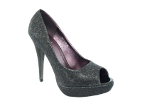 Damen High Heel Peep Toe Pumps Abendschuhe Black # 6771