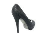 Damen High Heel Peep Toe Pumps Abendschuhe Black # 6771