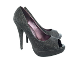 Damen High Heel Peep Toe Pumps Abendschuhe Black # 6771