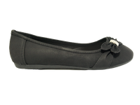 Damen Slipper Halbschuhe Ballerina Loafer Mokassins Slip On Flats Freizeit Black # 8187