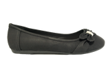 Damen Slipper Halbschuhe Ballerina Loafer Mokassins Slip On Flats Freizeit Black # 8187