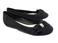 Damen Slipper Halbschuhe Ballerina Loafer Mokassins Slip On Flats Freizeit Black # 8187