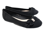 Damen Slipper Halbschuhe Ballerina Loafer Mokassins Slip On Flats Freizeit Black # 8187