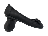 Damen Slipper Halbschuhe Ballerina Loafer Mokassins Slip On Flats Freizeit Black # 8187